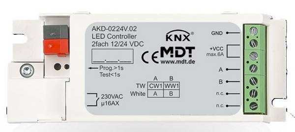 MDT LED Controller AKD-0224V.02 2Kanal für weiße Stripes