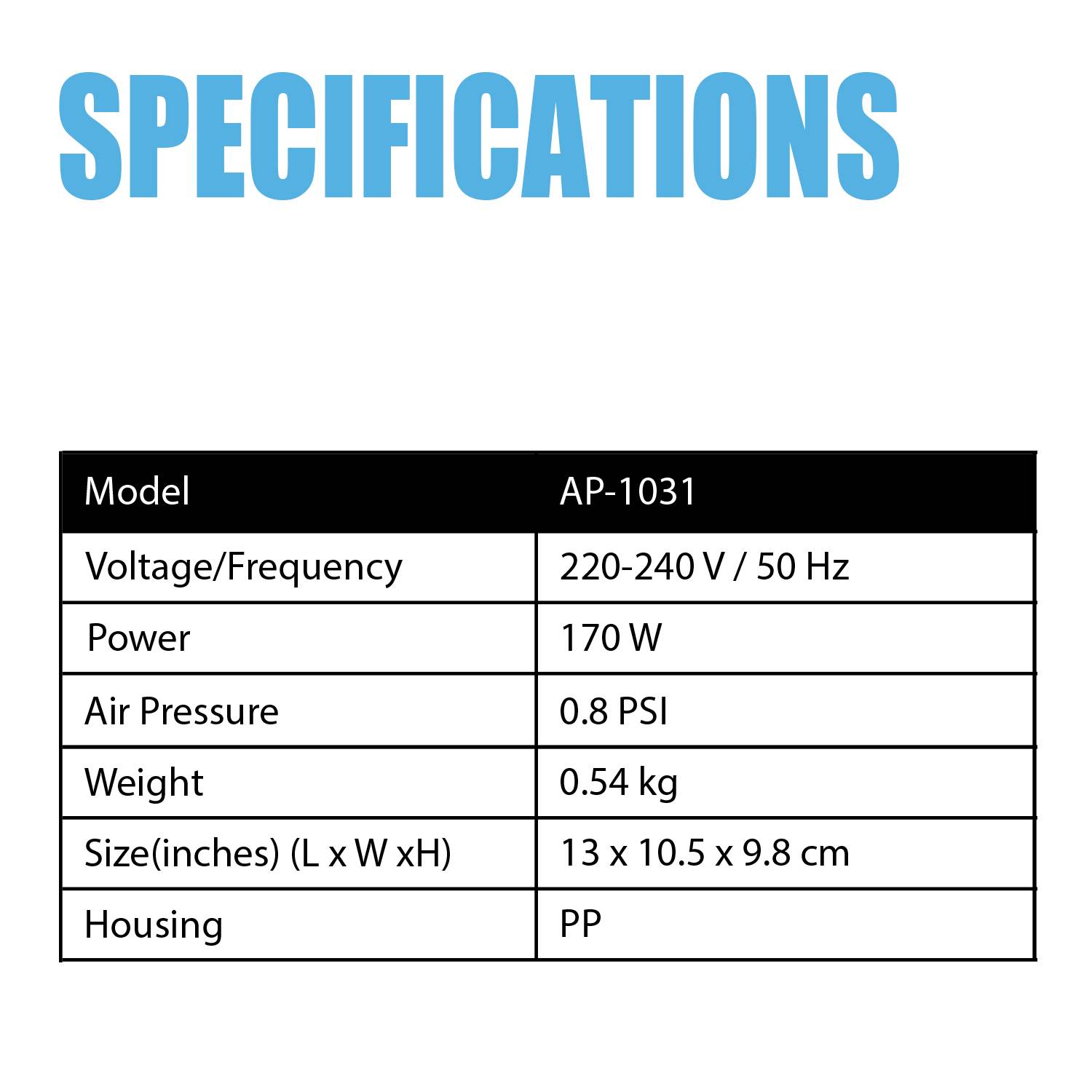 XPOWER AP-1031 Multifunktions-Luftpumpe für aufblasbare Campingbetten, Matratzen und Pools-5
