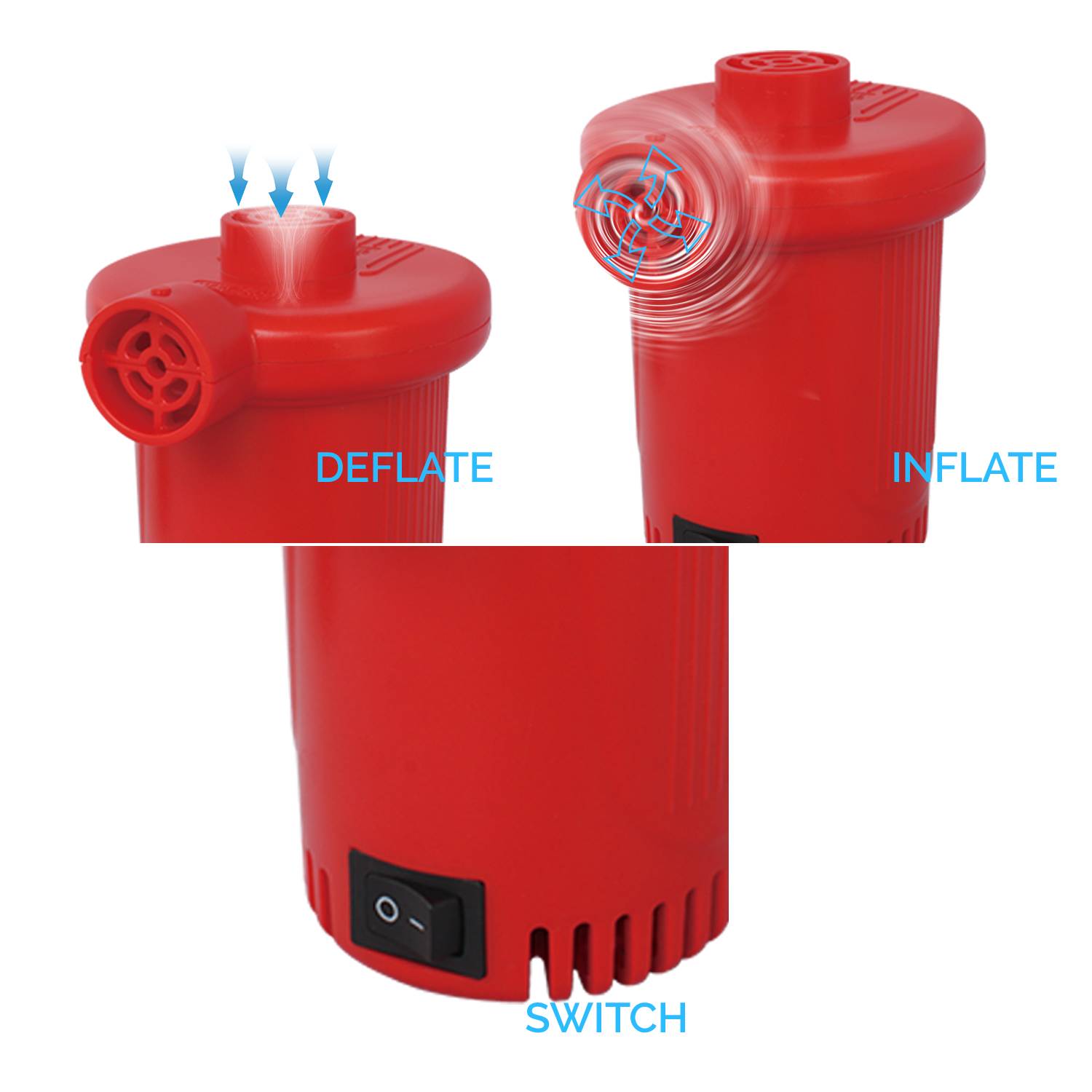 XPOWER AP-1031 Multifunktions-Luftpumpe für aufblasbare Campingbetten, Matratzen und Pools-2