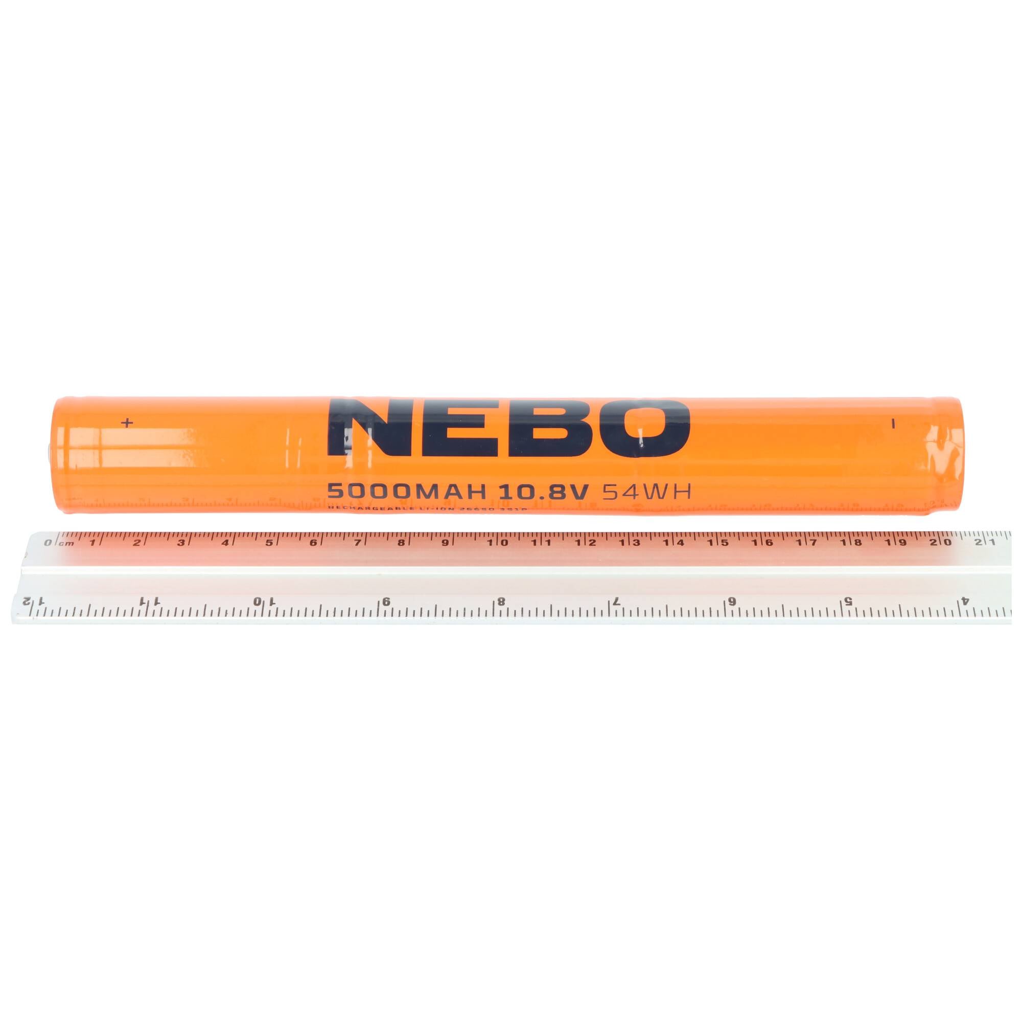 NEBO 3x26650 Li-Ion Akku, 5000mAh, 10,8V, 54Wh, wiederaufladbar-2