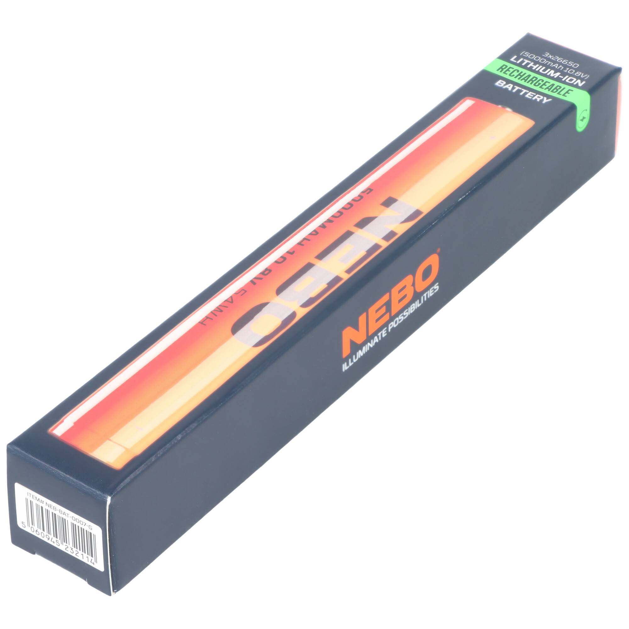 NEBO 3x26650 Li-Ion Akku, 5000mAh, 10,8V, 54Wh, wiederaufladbar-4