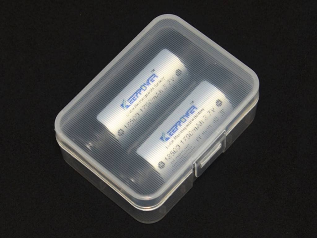 Plastikbox Keeppower D2 für 2x 18500 oder 2x 18350 transparent, Abmessungen beachten-1