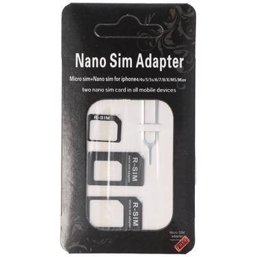 SIM-Kartenadapter 4in1, Adapter Micro-SIM auf SIM, Nano-SIM auf SIM, Nano-SIM auf Micro-SIM