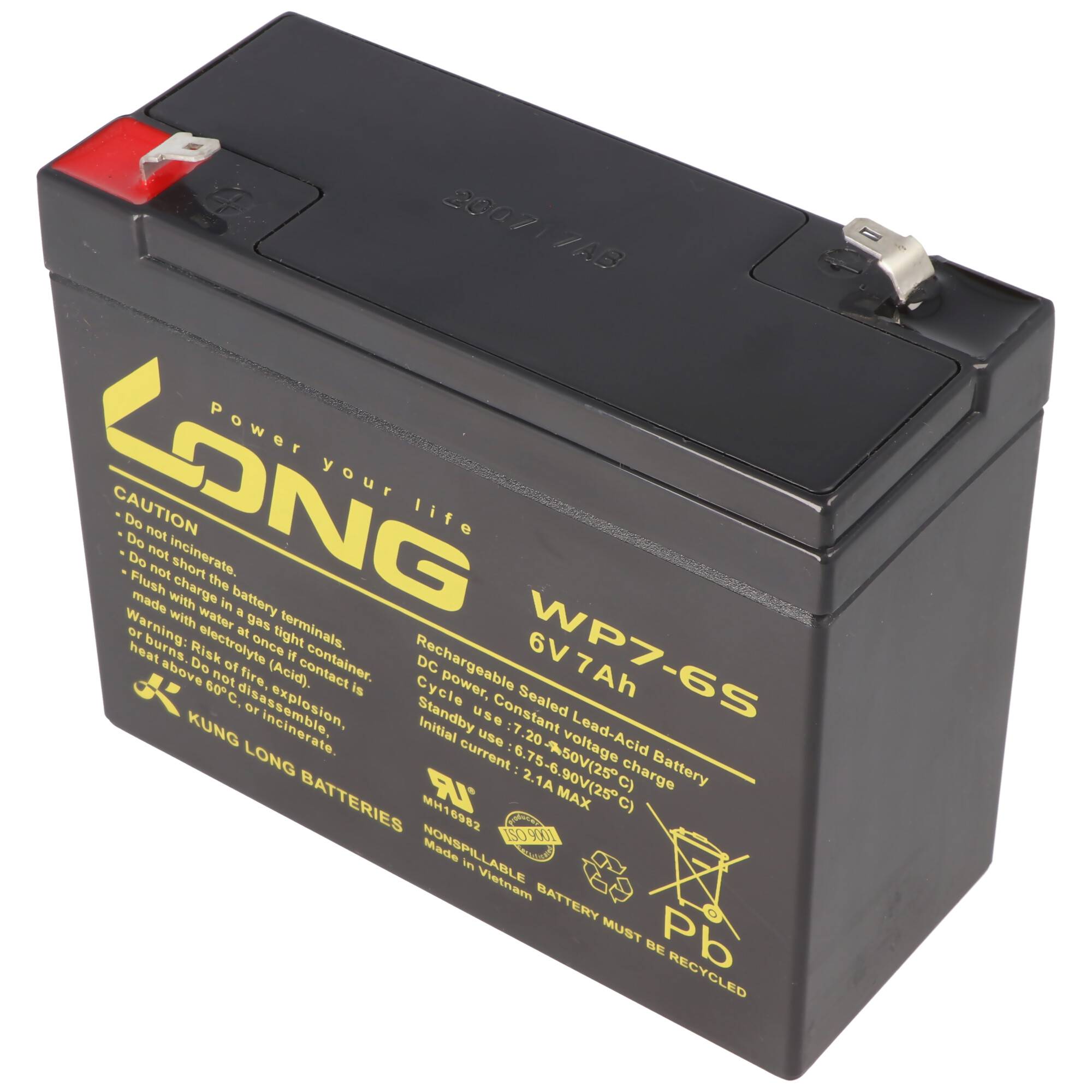 Blei Gel Akku mit Adapter für Elektronen-Blitzleuchte Horizont Tele-Blitz 6V 7Ah-1