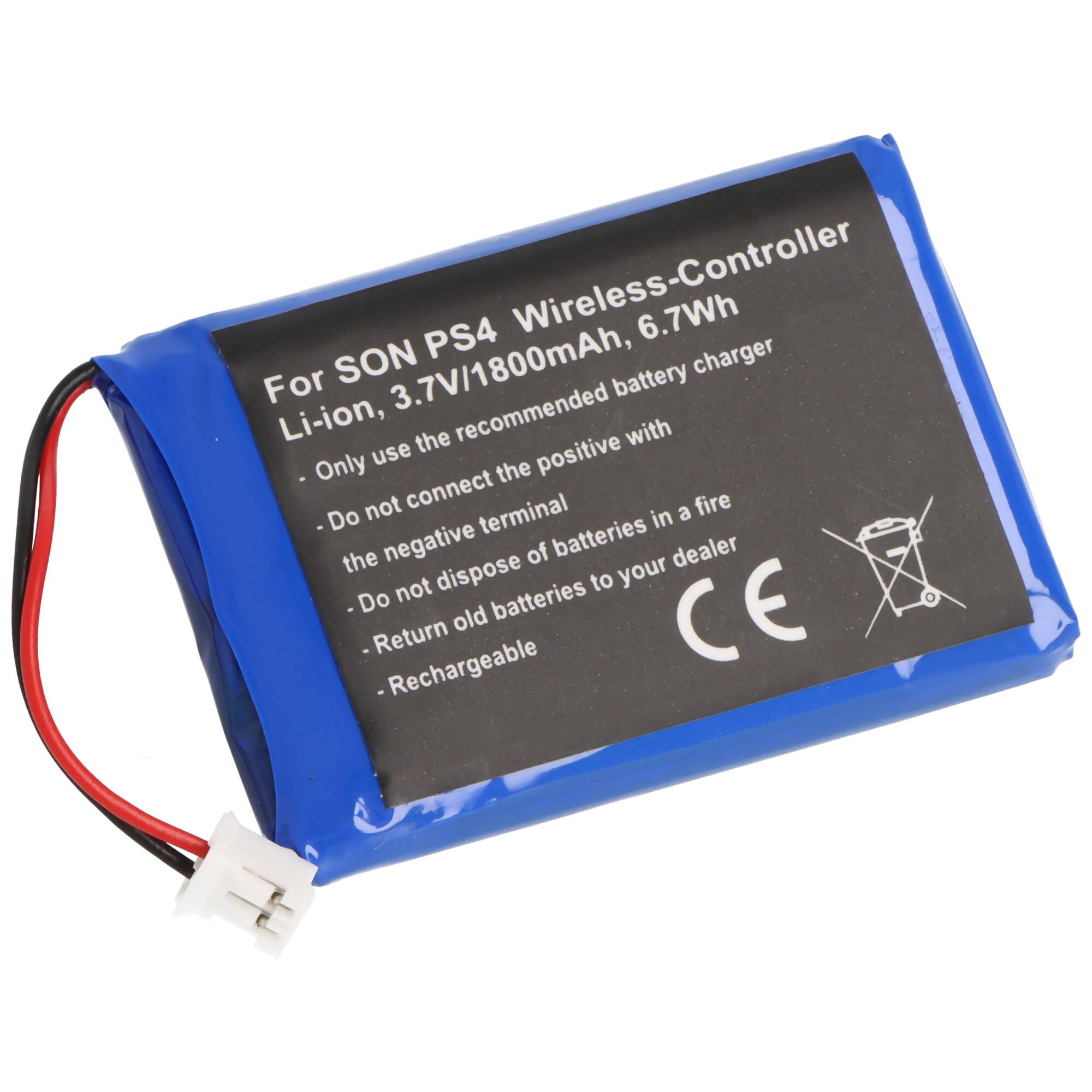 Akku passend für Sony PS4 Wireless-Controller, Li-ion, 3,7V, 1800mAh, 6,7Wh-0