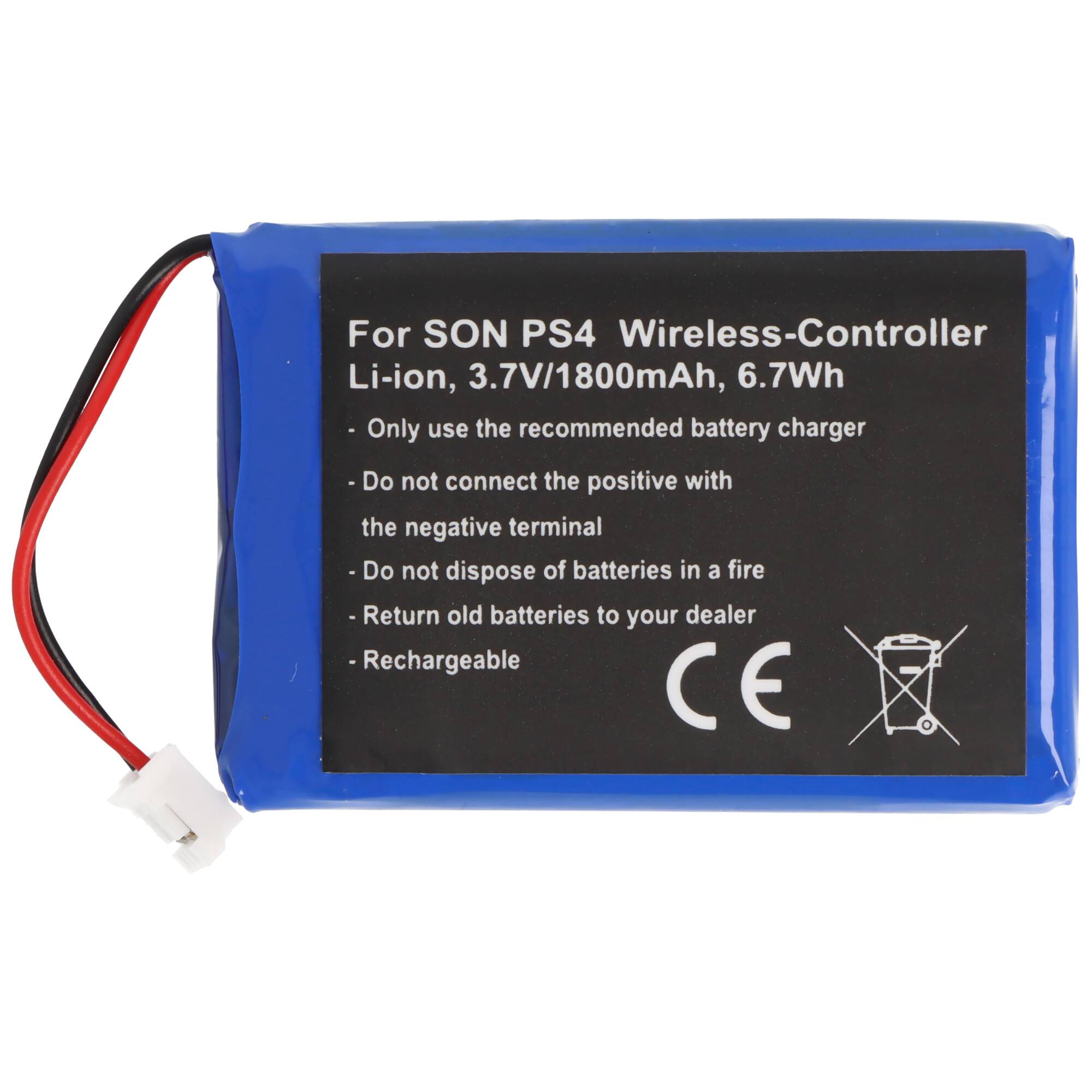 Akku passend für Sony PS4 Wireless-Controller, Li-ion, 3,7V, 1800mAh, 6,7Wh-2