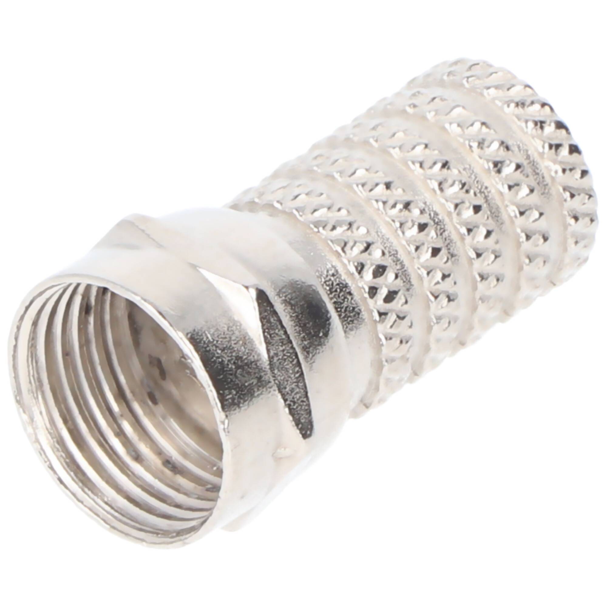 Goobay Aufdreh-F-Stecker 6,0 mm - Aufdreh-Adapter aus Zink mit Nickelkontakten-1