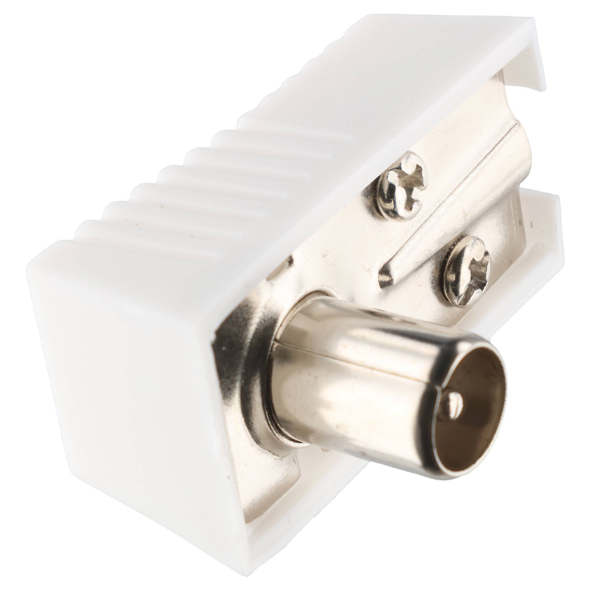 Goobay Koax-Winkelstecker mit Schraubbefestigung Kunststoff-3