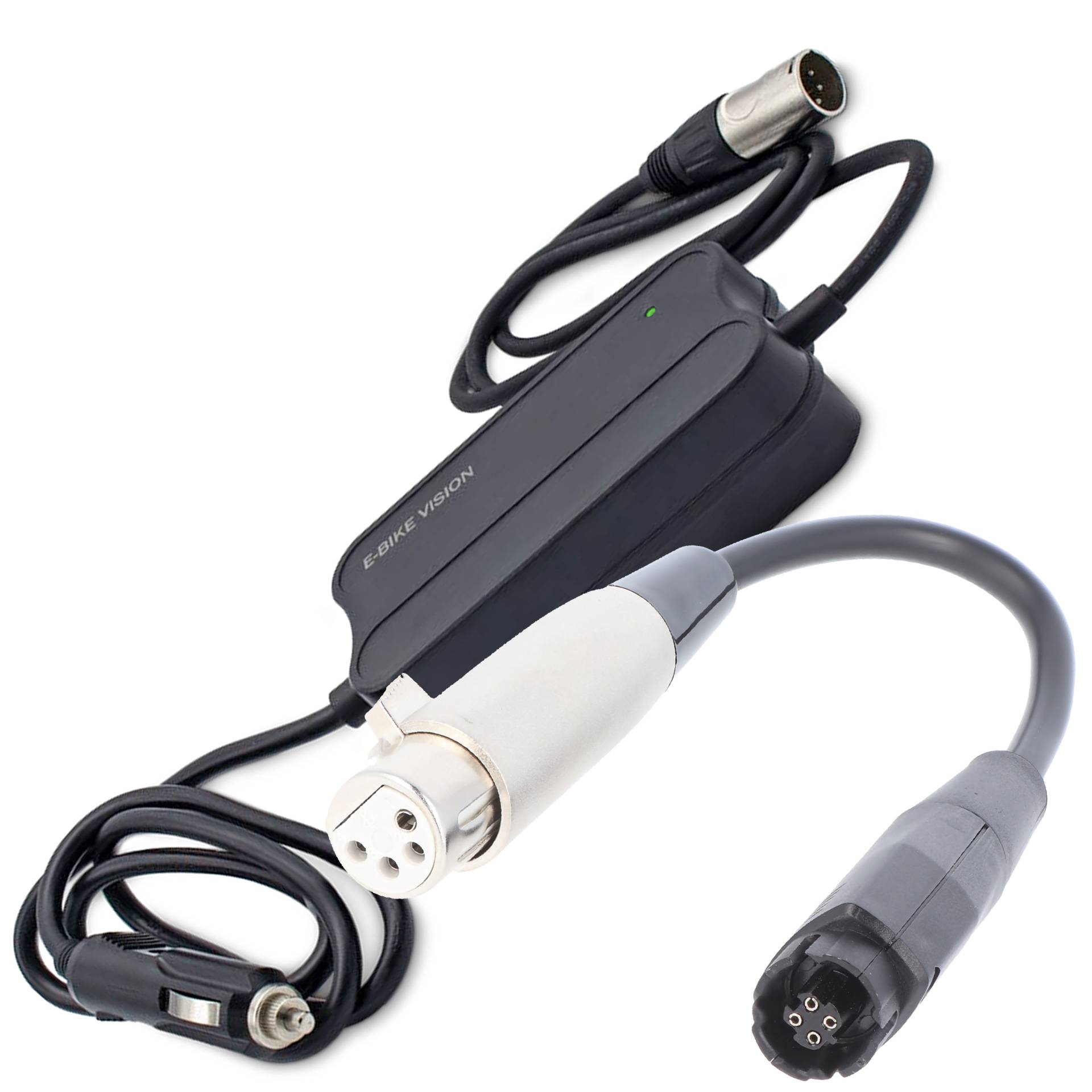 12V KFZ-Ladegerät nur für e-bike-Vision Akkus für Yamaha PW-X und PW series, SE, TE Akku 36V, Ladeschluss-Spannung 42V-0