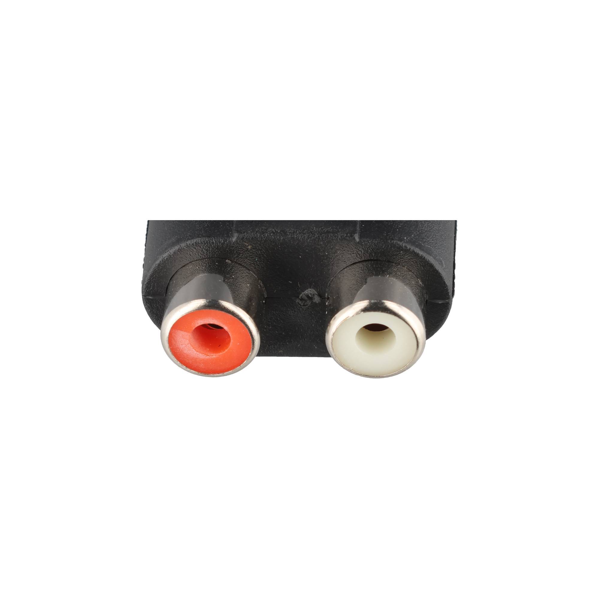 Goobay Cinch Adapter, stereo Buchse zu AUX Klinke 6,35 mm Stecker 1x 6,35-mm-Klinkenstecker (3-polig, stereo) > 2x Cinch-4