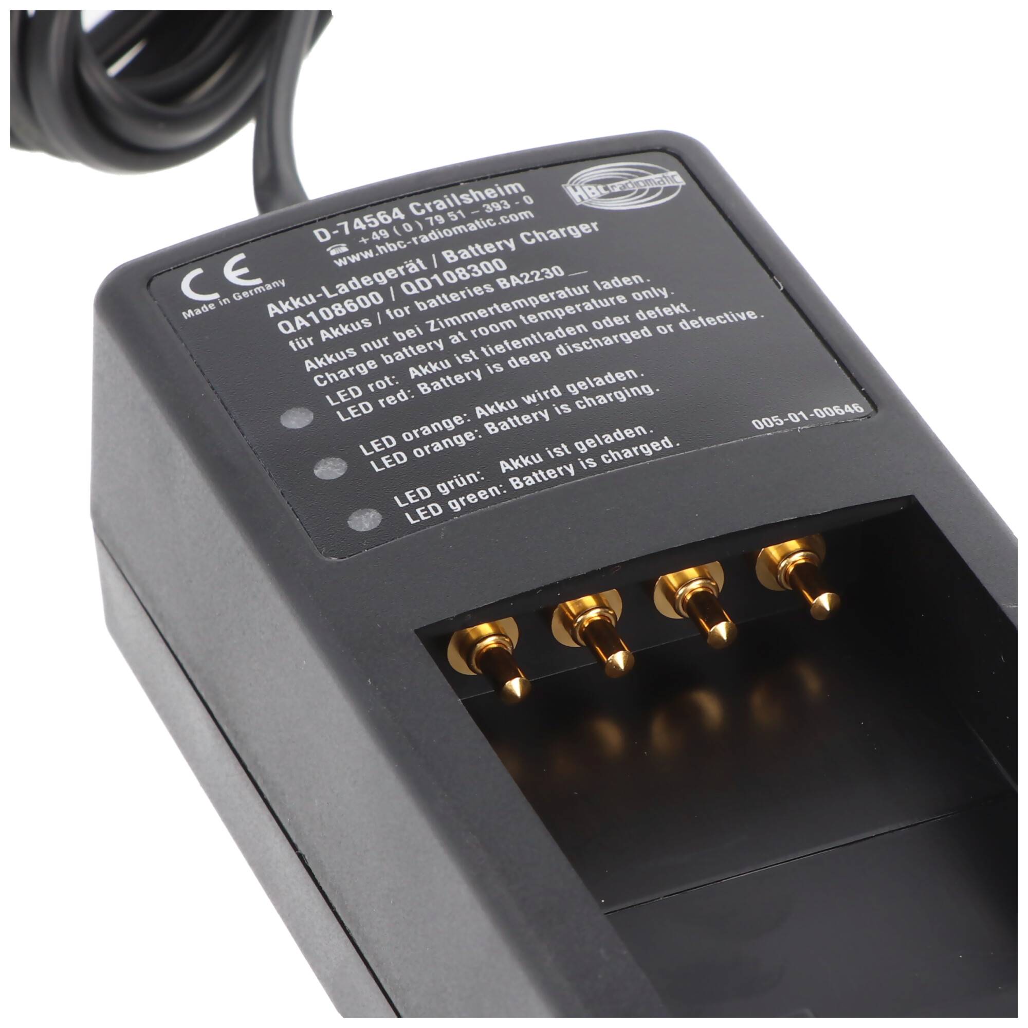 Original-Ladegerät HBC QD108300 passend für HBC BA22300, mit 12 Volt Stecker-4