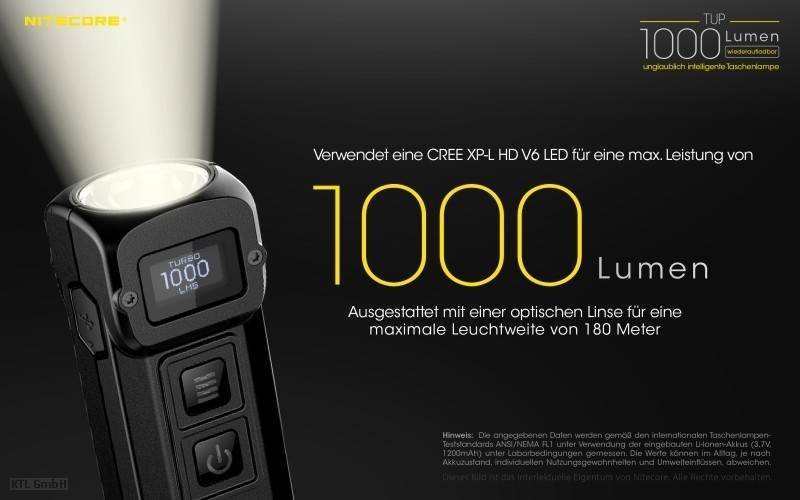 NiteCore TUP NC-TUP-GRAU LED Taschenlampe akkubetrieben 1000 lm 54 g-3