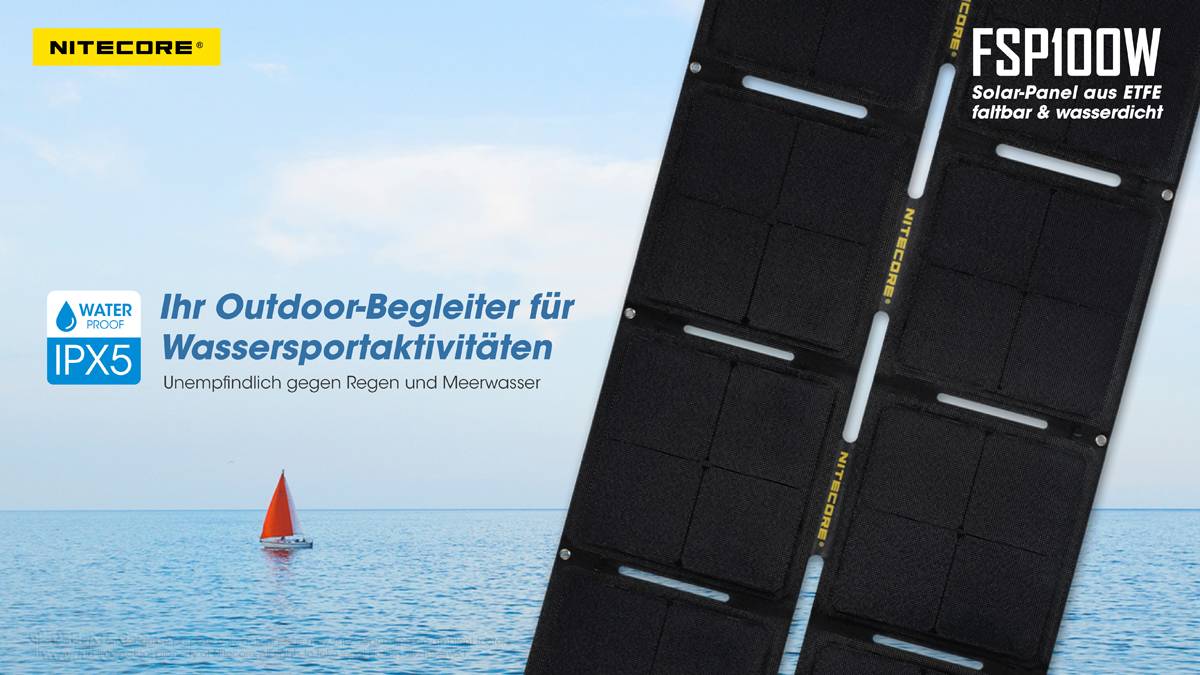 Nitecore Solarpanel FSP100W IPX5- 100W-3