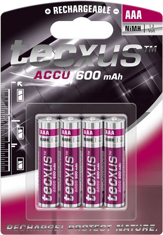 Tecxus AAA (Micro)/HR03 - 600 mAh - Nickel-Metallhydrid Akku (NiMH), 1,2 V-0