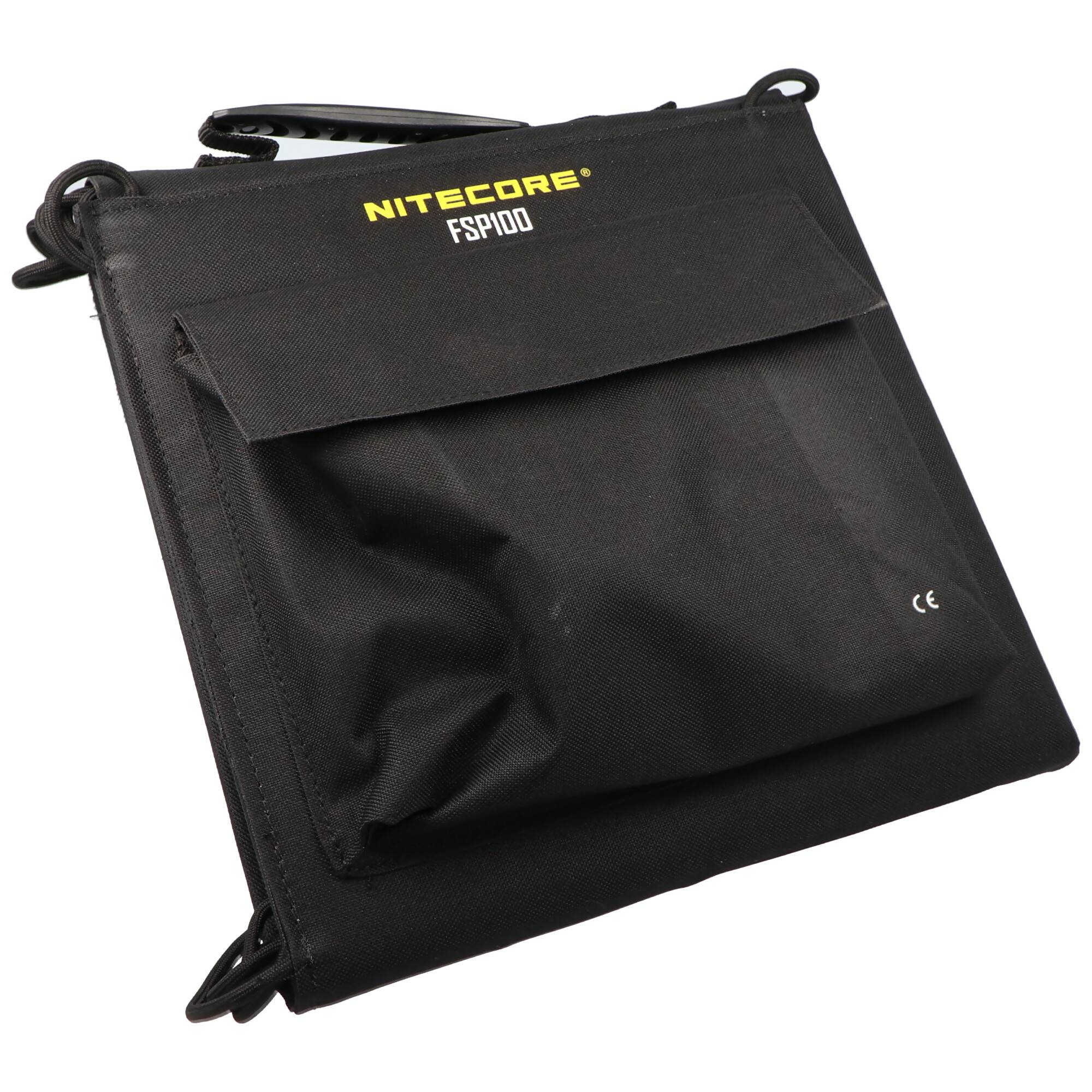 Nitecore FSP100 faltbares Solarpanel mit max. 100W, max. 3A Ausgang, mit USB-C, USB-A Ausgang-1