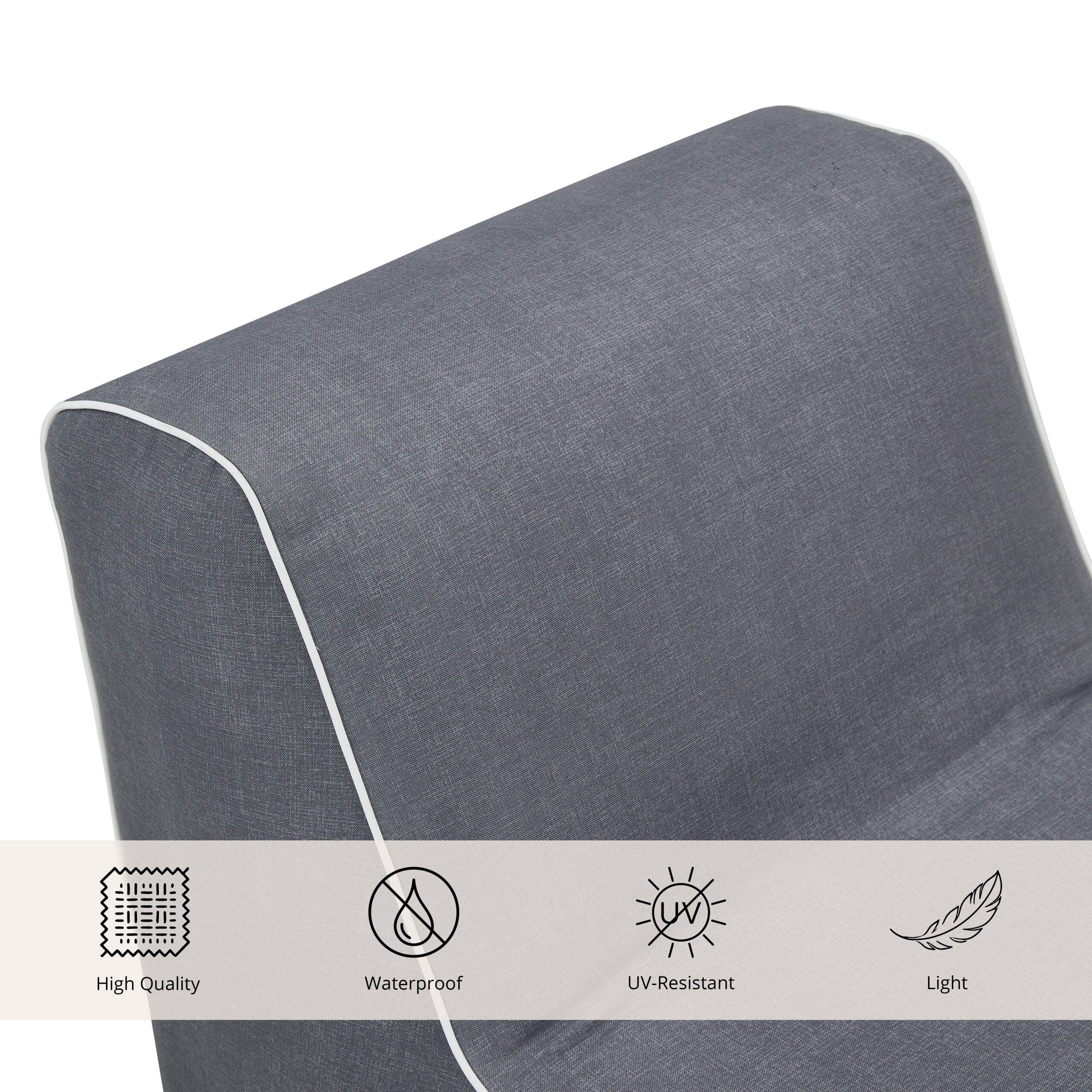 Luftsessel Sitzsack Sitzolo Air inkl. Fußpumpe grau hjh LIVING-3