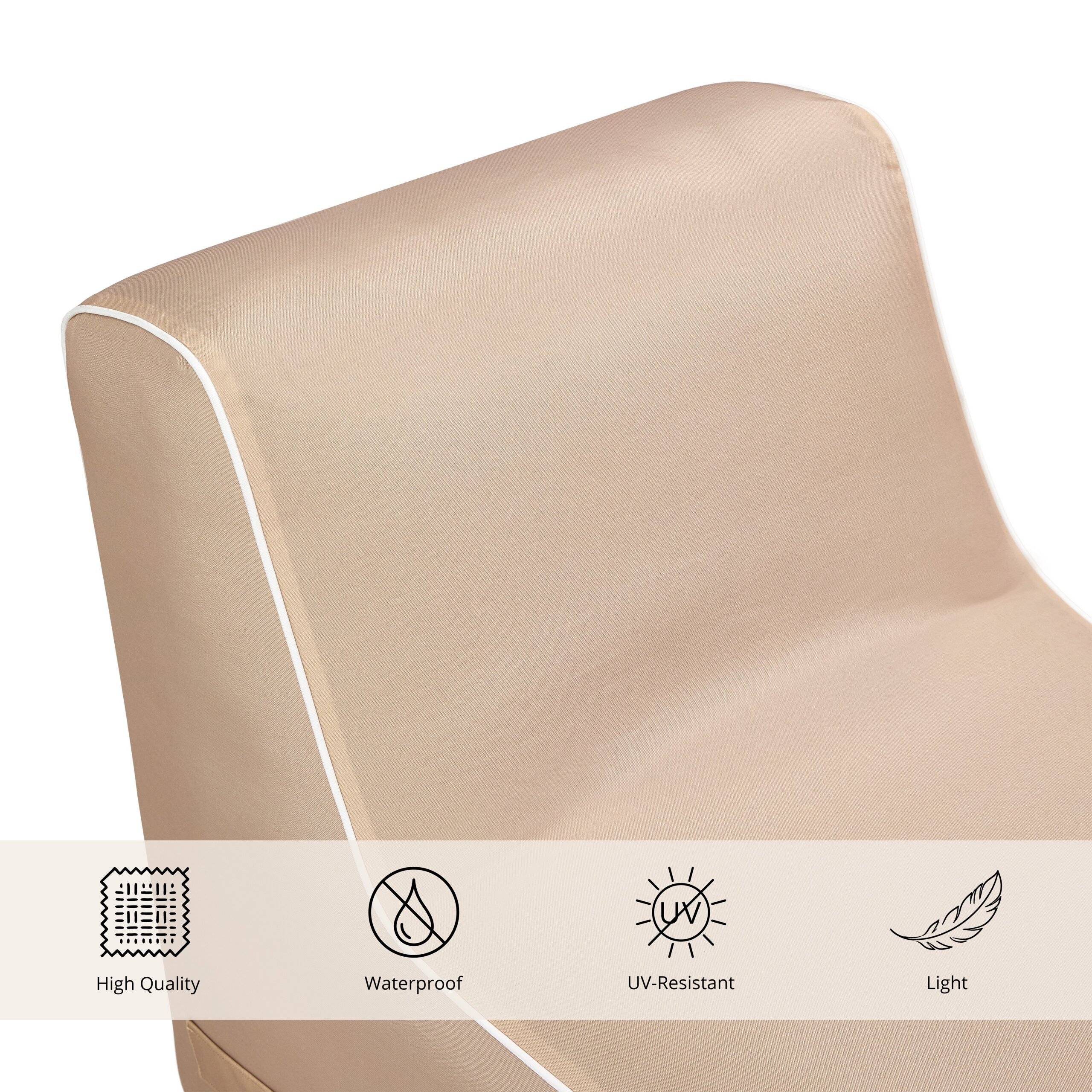Luftsessel Sitzsack Sitzolo Air inkl. Fußpumpe beige hjh LIVING-3