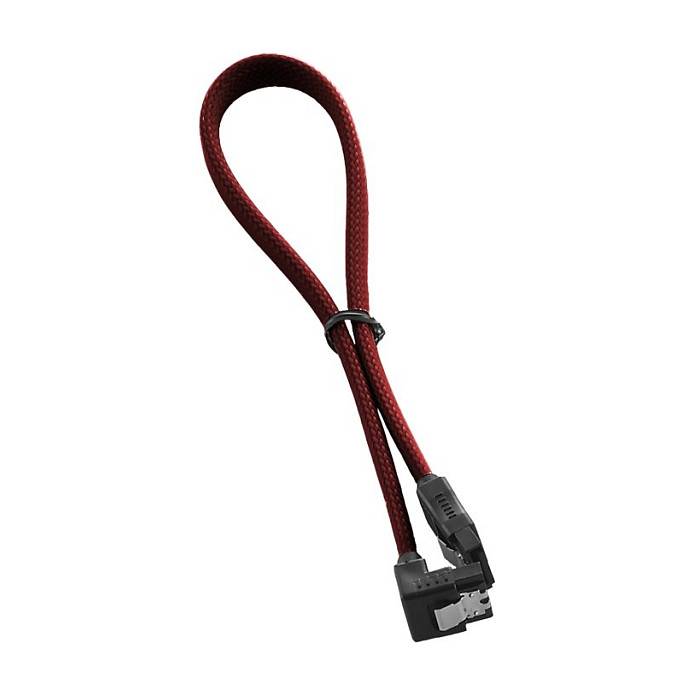 CableMod ModMesh Right Angle SATA 3 Cable 30cm - blutrot Kabel & Adapter-0