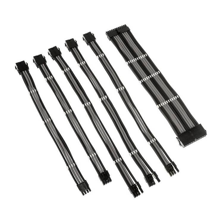 Kolink Core Adept Braided Cable Extension Kit - Black/Grey Kabel & Adapter-0