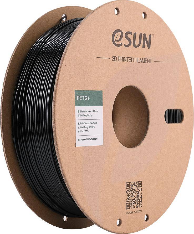 Esun PETG+ 1,75mm BLACK 1KG PAPER ROLL-0