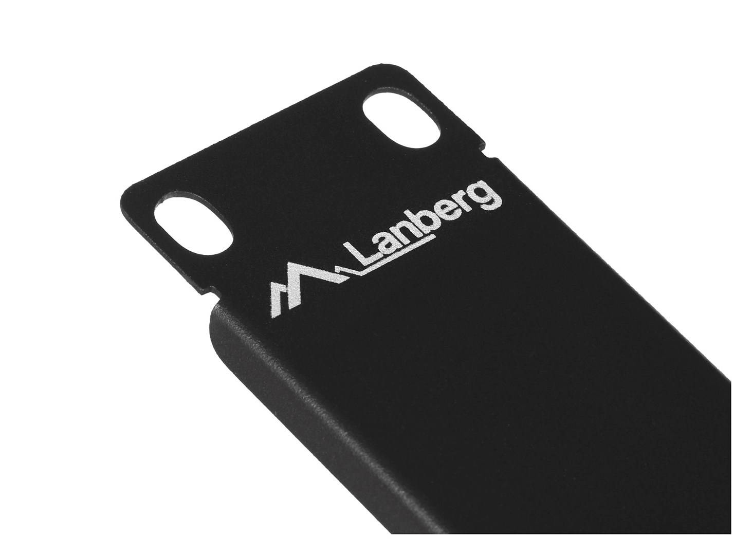 Lanberg Blindabdeckung - Schwarz, RAL 9004 - 1U - 48.3 cm (19")-1