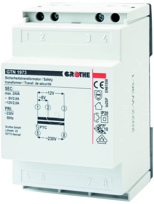 GRO Trafo 8-12V 14034 GT 1973 2,0/2,0A REG
