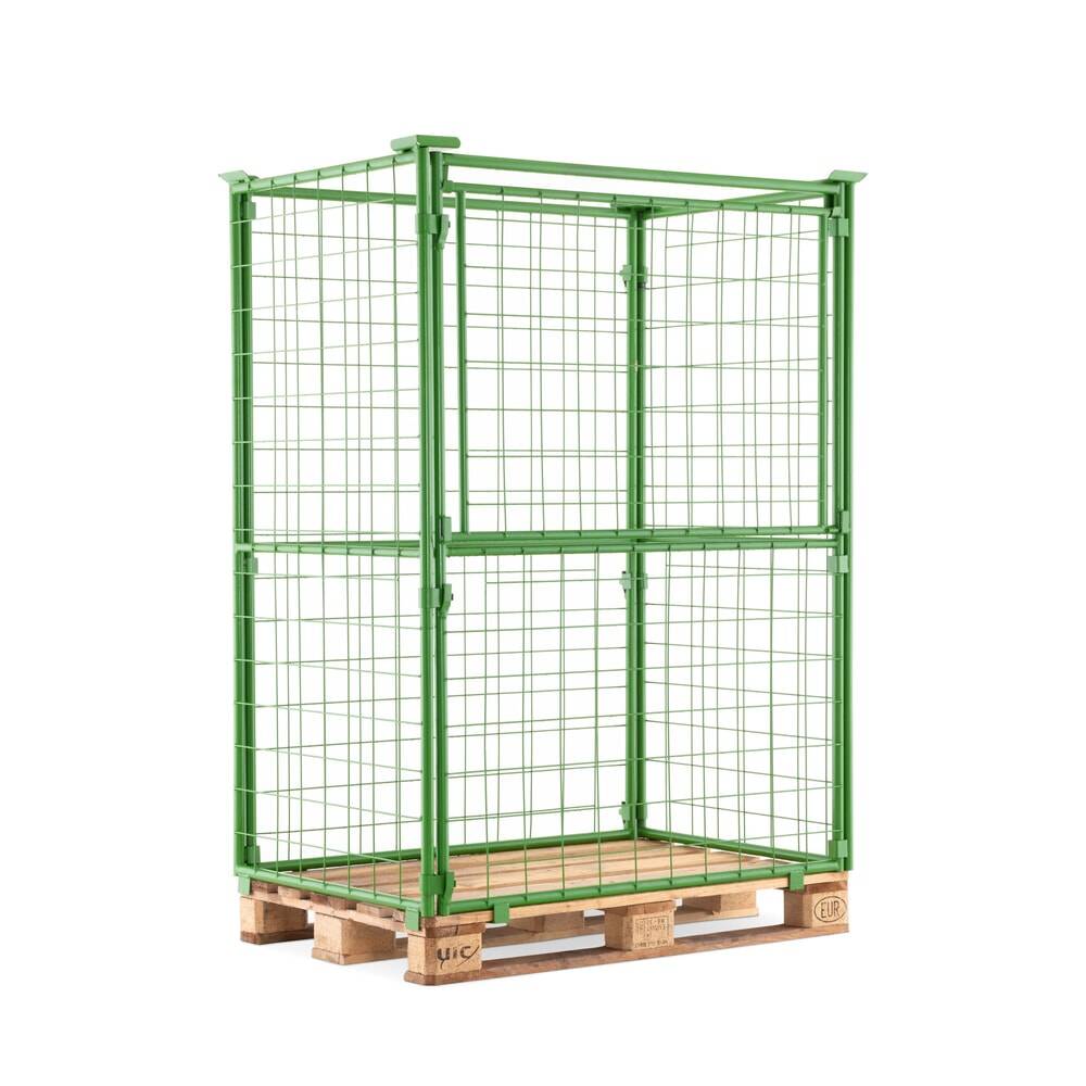 BASIC Palettenaufsatz mit Klappe, Maschenweite 100 x 100 mm-0