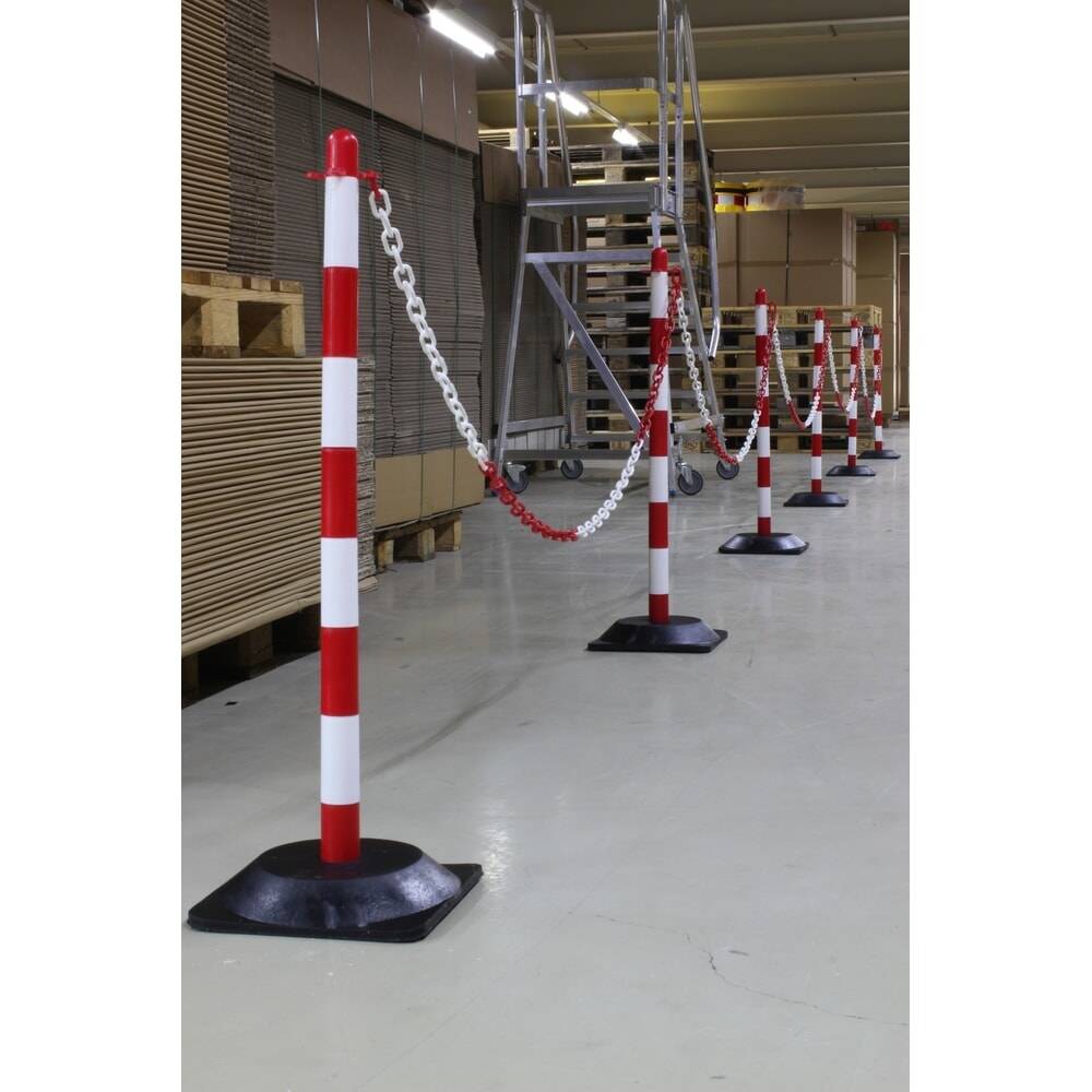 dancop Kettenständer-Set LKP, 10 m Kunststoffkette, rot/weiß, 6 Stk/VE-2
