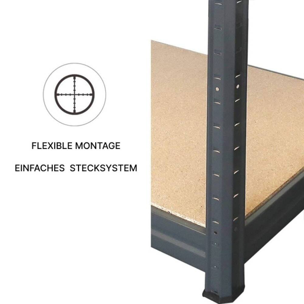 HEMMDAL Weitspannregal, Fachlast 600 kg, graphitgrau-1