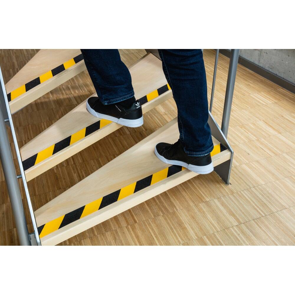 DURABLE Antirutschband DURALINE® GRIP, Breite 50 mm, gelb/schwarz, 2 S-1