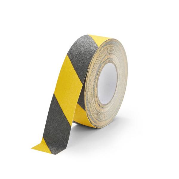 DURABLE Antirutschband DURALINE® GRIP, Breite 50 mm, gelb/schwarz, 2 S