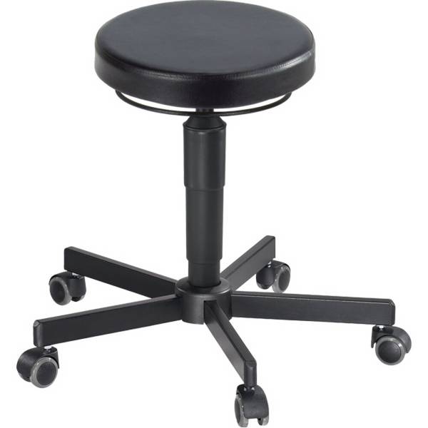 Drehhocker m.Rl.PU-Schaum schwarz Sitz-H.410-540mm Hocker MEY