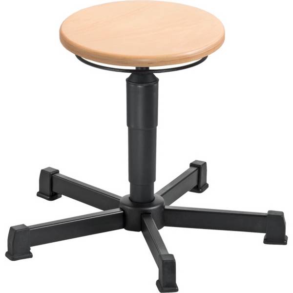 Drehhocker m.Gleiter Buche schwarz Sitz-H.350-480mm Hocker MEY