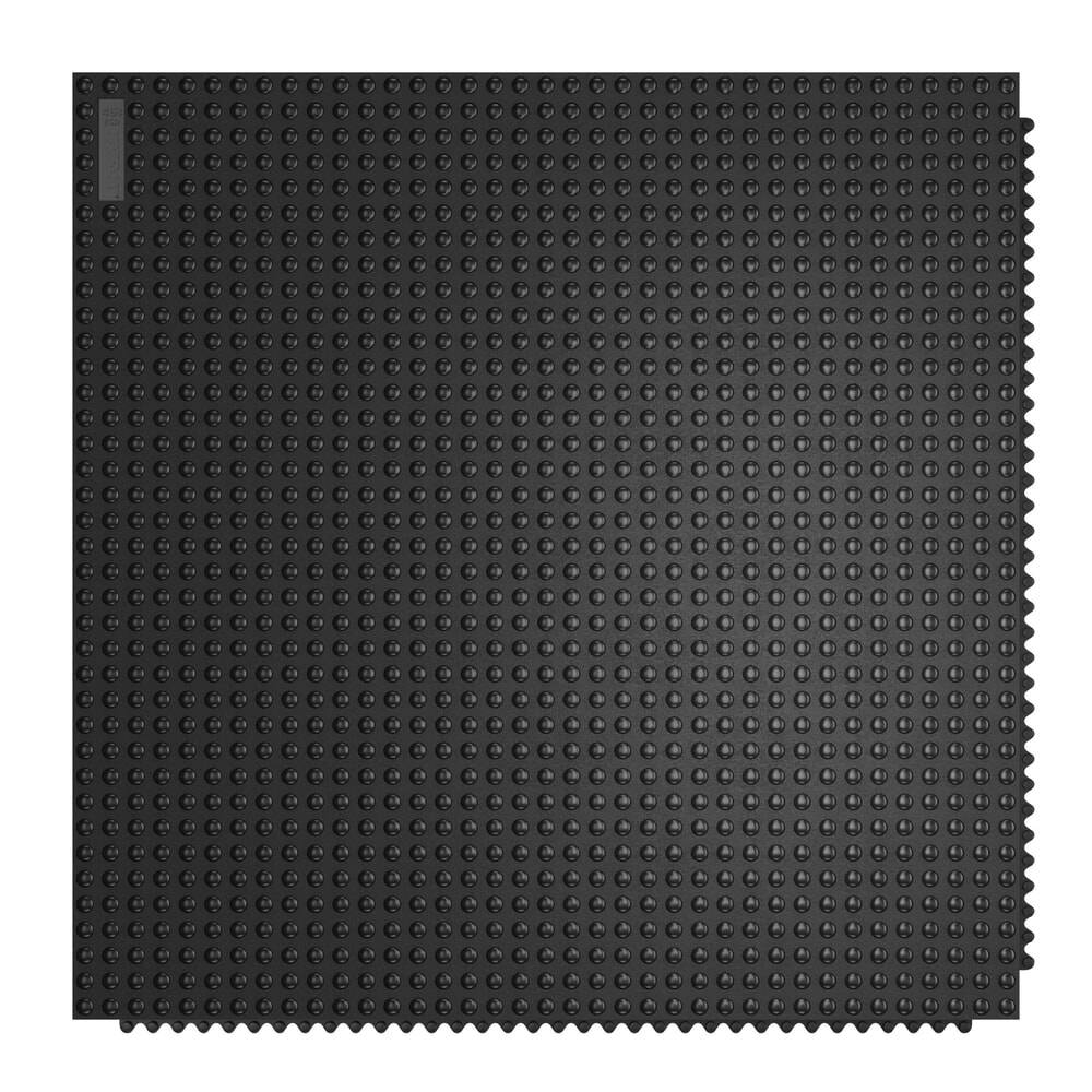 Arbeitsplatzmatte im Stecksystem, ergonomisch geformte Noppen, Stärke 13 mm, BxT 910x910 mm, ESD ableitfähig, schwarz-2