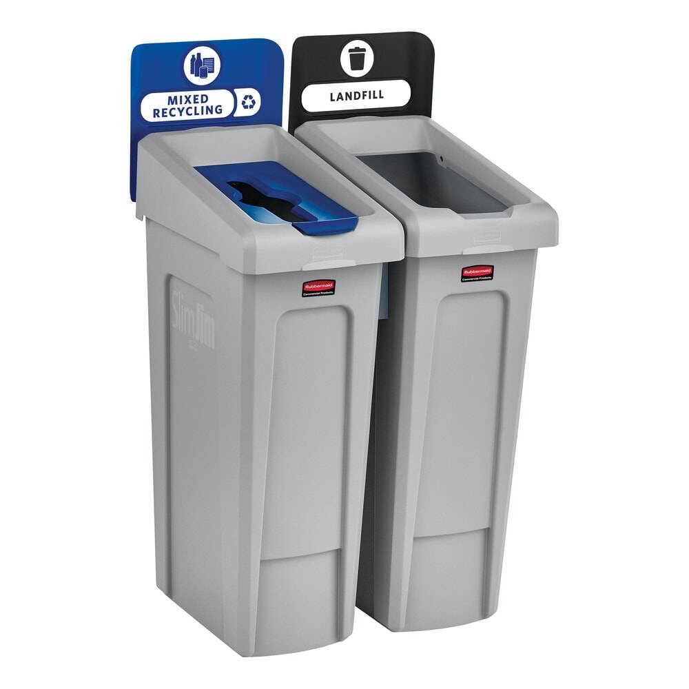Rubbermaid® Slim Jim Recycling-Station Starter-Set-3