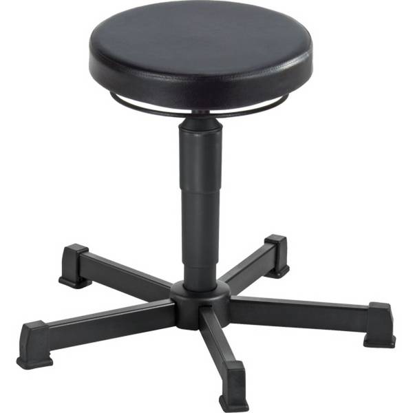 Drehhocker m.Gleiter PU-Schaum schwarz Sitz-H.360-490mm Hocker MEY