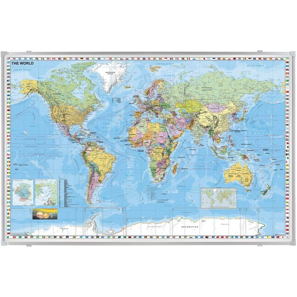 Kartentafel Welt 137x97cm laminiert-2