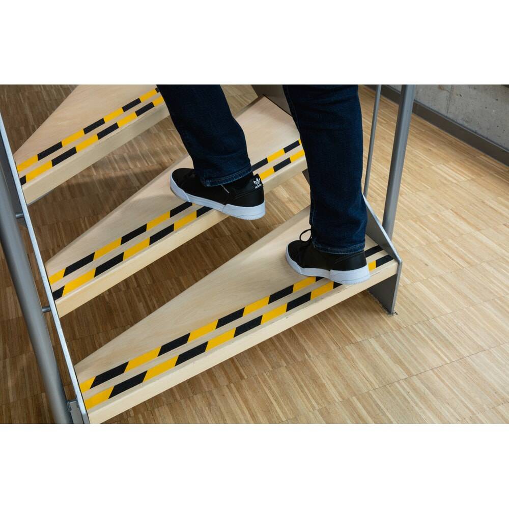 DURABLE Antirutschband DURALINE® GRIP, Breite 25 mm, gelb/schwarz, 5 S-1