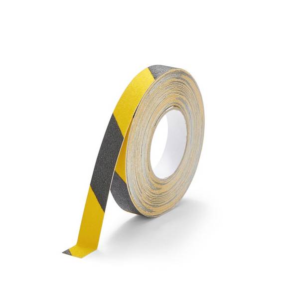 DURABLE Antirutschband DURALINE® GRIP, Breite 25 mm, gelb/schwarz, 5 S