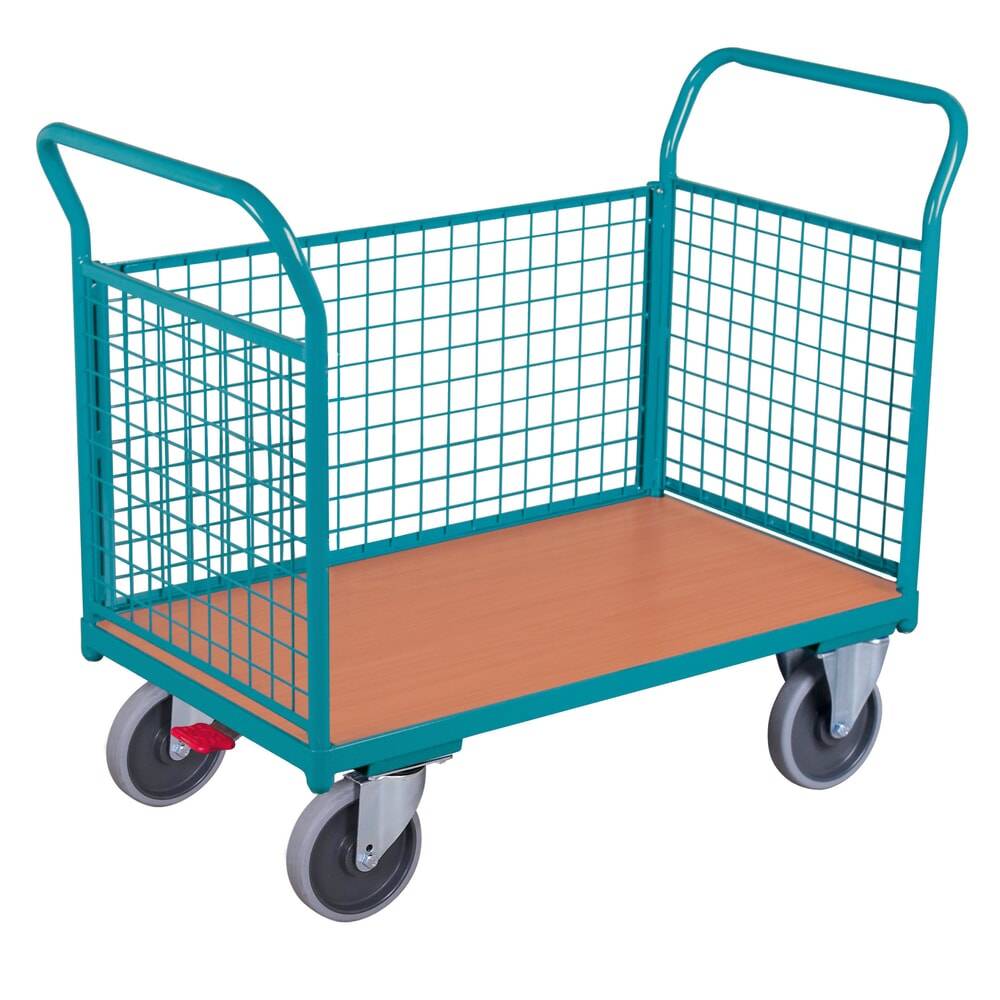 Plattformwagen Ameise®, 3-seitig mit Gitterwänden, Ladefläche BxT 776-0