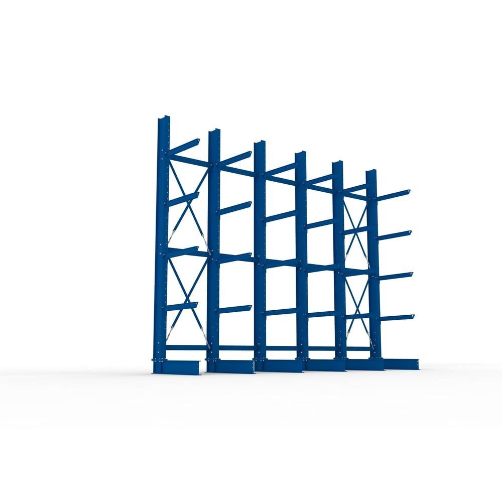 Kragarmregal Heavy B5100xT800xH4000 mm einseitig RAL 5010 5 Ebenen Traglast 3780kg - Artikel: 7830426260-2