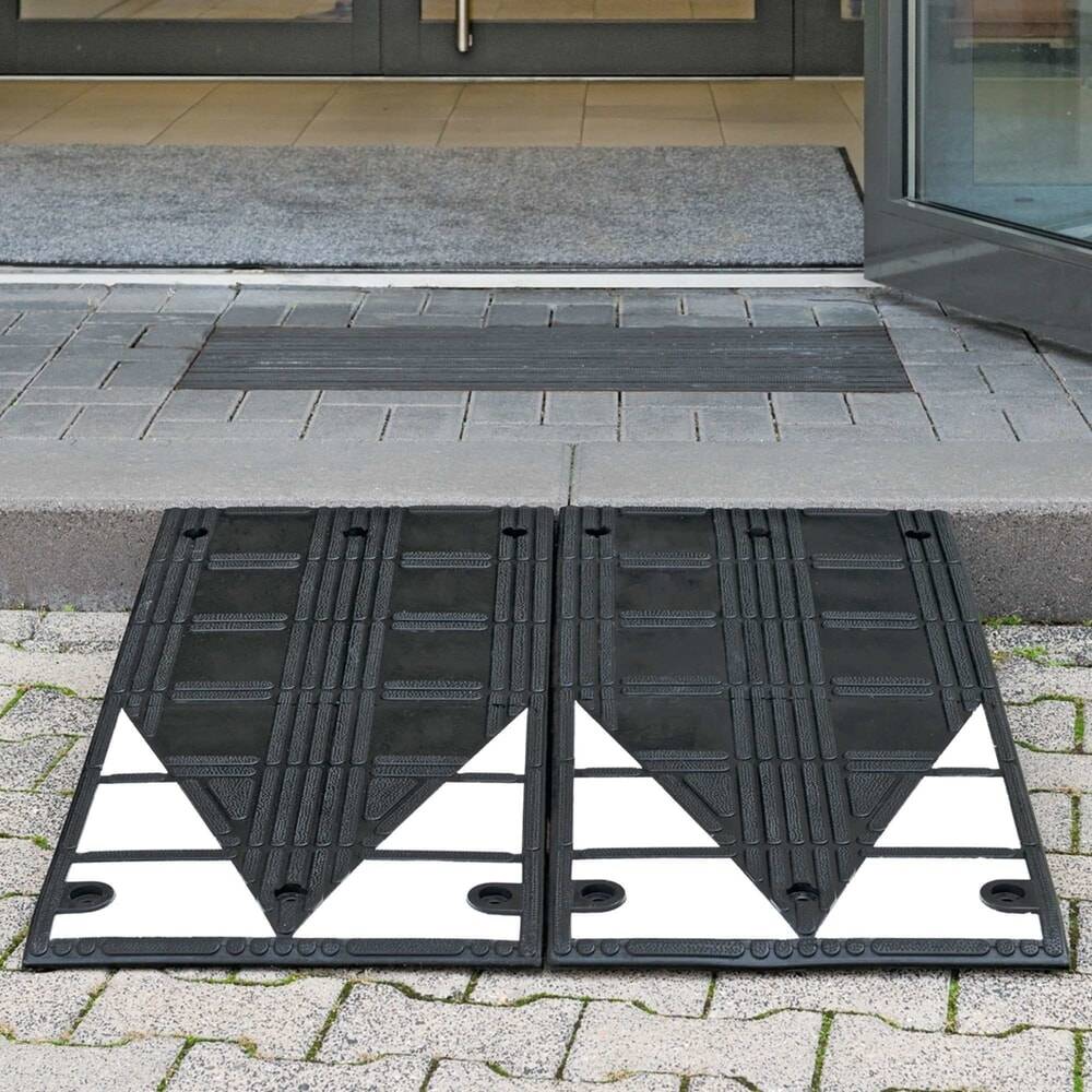 MORAVIA Bordstein-Rampe aus vulkanisiertem Kautschuk, BxHxT 450 x 75 x-1