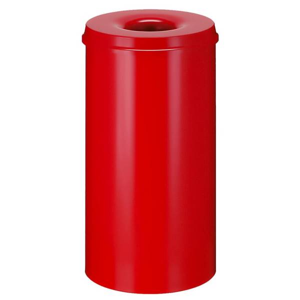 Sicherheitspapierkorb, selbstlöschend, Stahl, 50 Liter, rot