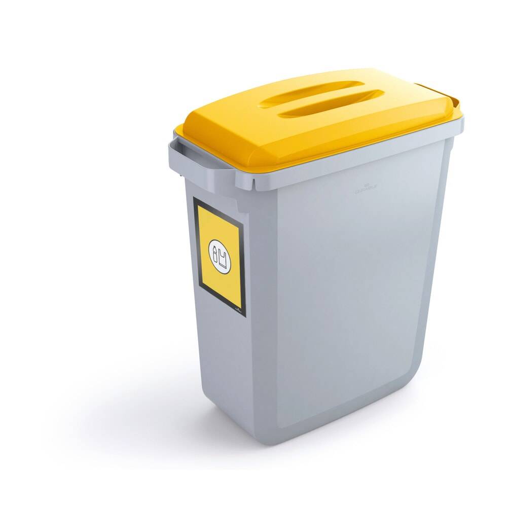 DURABLE Abfallbehälter DURABIN® 60L mit Deckel + Info-Rahmen DURAFRAME-3