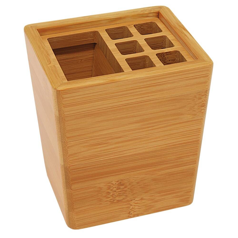 Wedo 061407 - Bote portalápices de bambú, color marrón, 96 mm, 85 mm, 108 mm-1