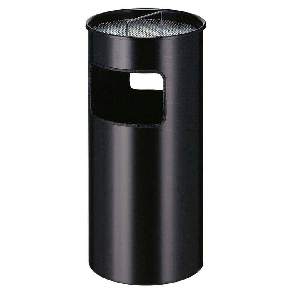 Ascher-Abfall-Kombination, mit Stahl-Inneneimer, rund, 50 Liter, schwa-0