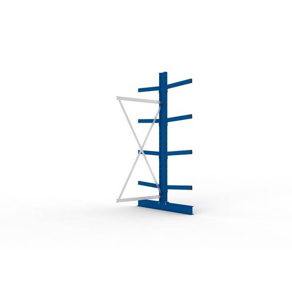 Kragarmregal M Anbaufeld B1000xT2x600xH2500 mm doppelseitig RAL 5010 2x4 Arme Traglast 355kg - Artikel: 7830425924