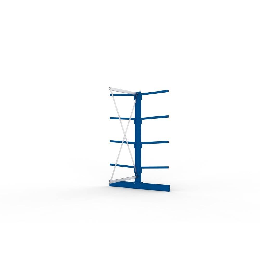 Kragarmregal L Anbaufeld B1000xT2x600xH2000 mm doppelseitig RAL 5010 2x4 Arme Traglast 140kg - Artikel: 7830425758-3