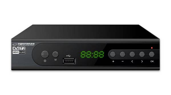 ESPERANZA EV106P - Cable - DVB-T2 - 576i - 576p - 720p - 1080i - 1080p - 43 - 169 - HEVC/H.265 - MPE