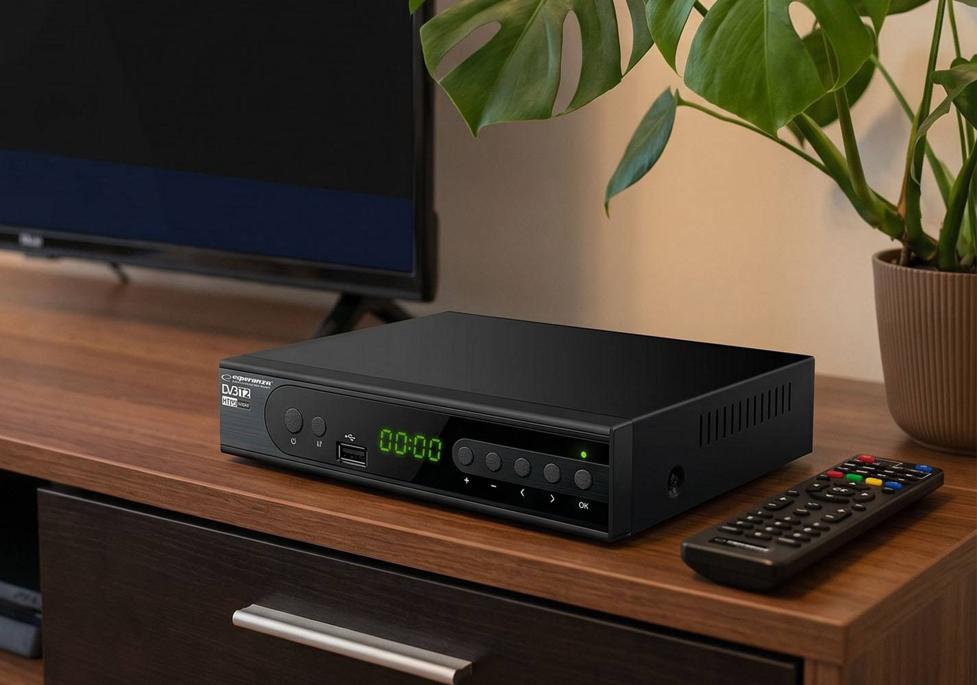 ESPERANZA EV106P - Cable - DVB-T2 - 576i - 576p - 720p - 1080i - 1080p - 43 - 169 - HEVC/H.265 - MPE-2